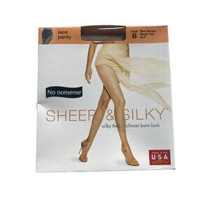 No Nonsense Sheer & Silky Beige Size B Lace Panty Tights
